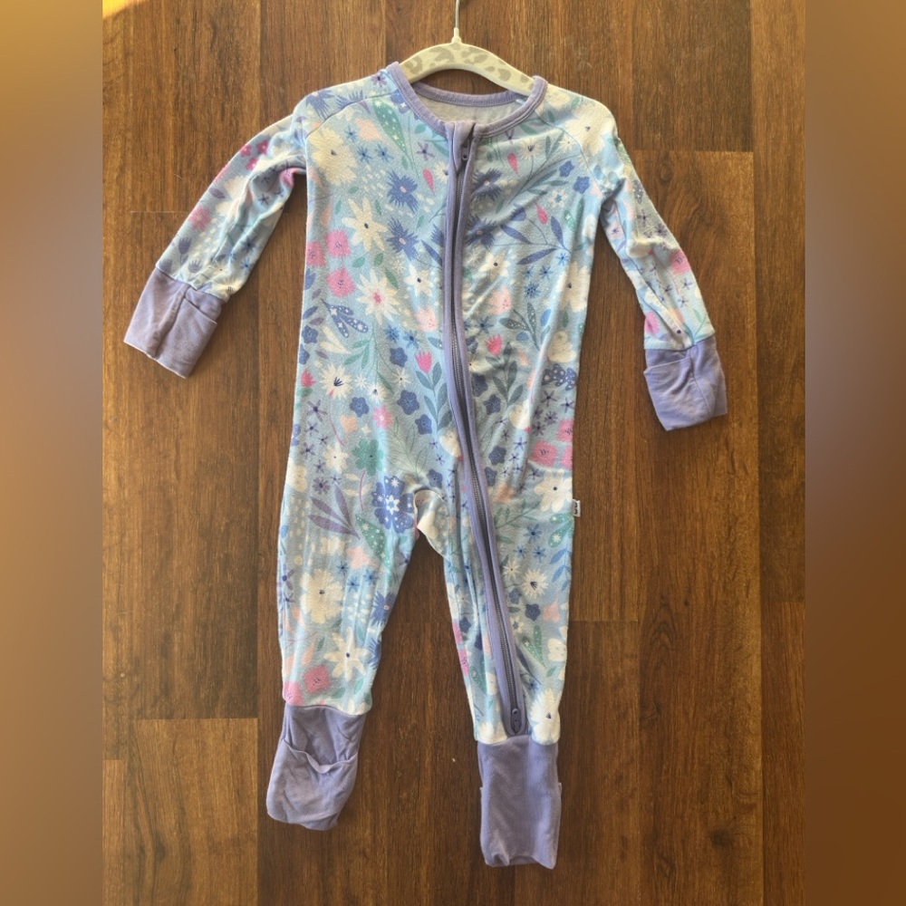 Little Sleepies Pastel Floral Kids Footie